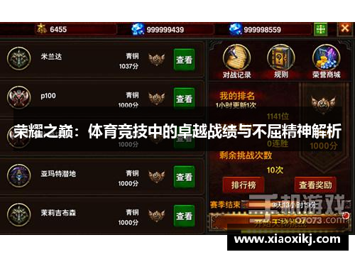 荣耀之巅：体育竞技中的卓越战绩与不屈精神解析